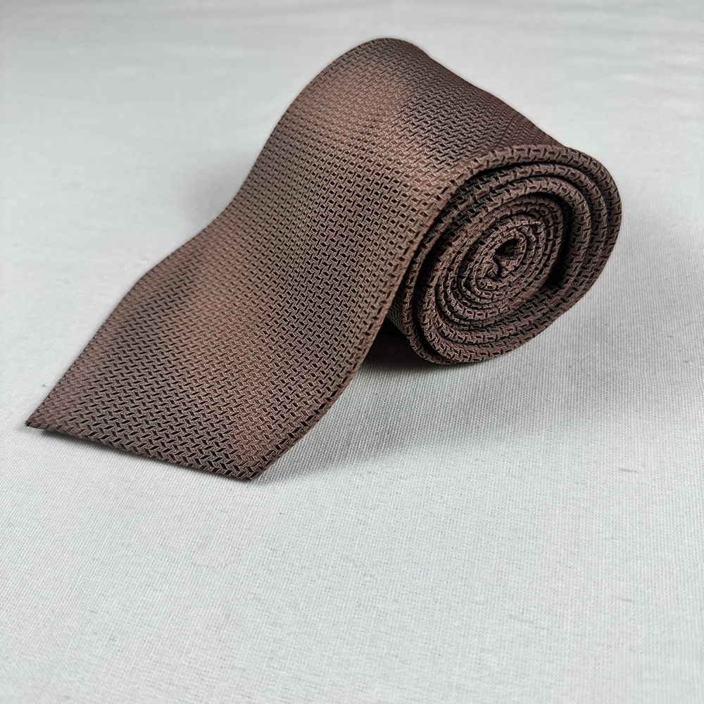 Elegant Pura seta pure silk Brown Red Tie for Men